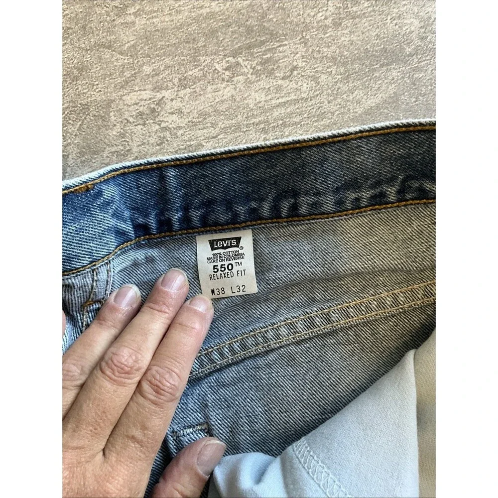 Levi’s 550 Jeans Men’s 38x32 Relaxed Fit Tapered Leg Vintage 1999 Classic Denim